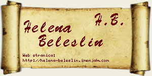 Helena Beleslin vizit kartica